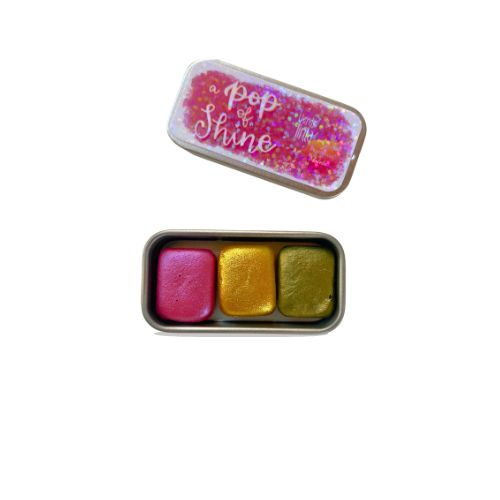 A Pop of Glow – Paleta de Acuarela Metalizadas @pigmento.y.moleta